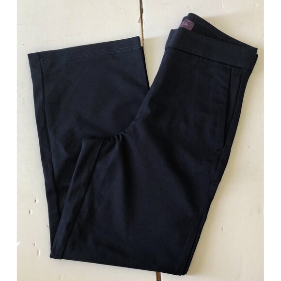 Gloria Vanderbilt Women's Ponte Pants Navy Knit Cropped Length Pullover Pockets - Picture 8 of 9